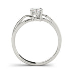 Single Row Bypass Split Shank Diamond Engagement Ring