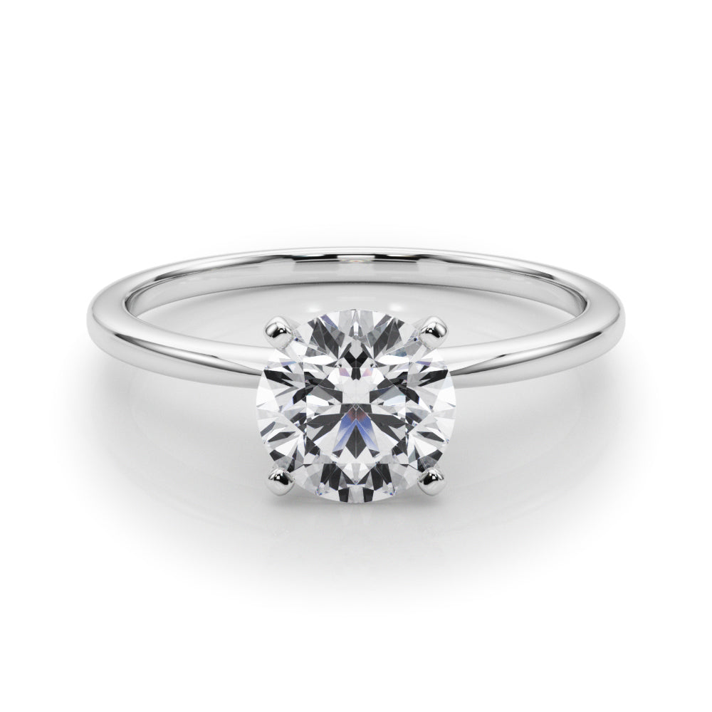 Round 4-Prong Solitaire Engagement Ring