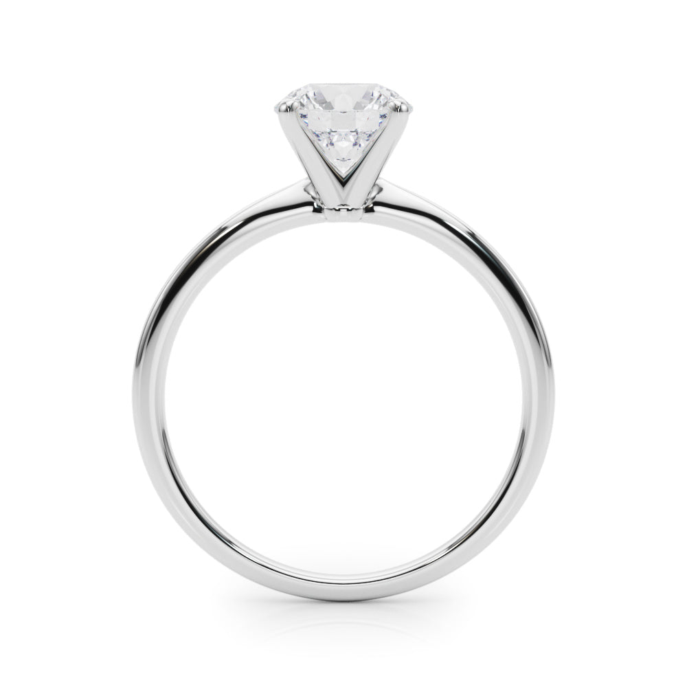 Round 4-Prong Solitaire Engagement Ring