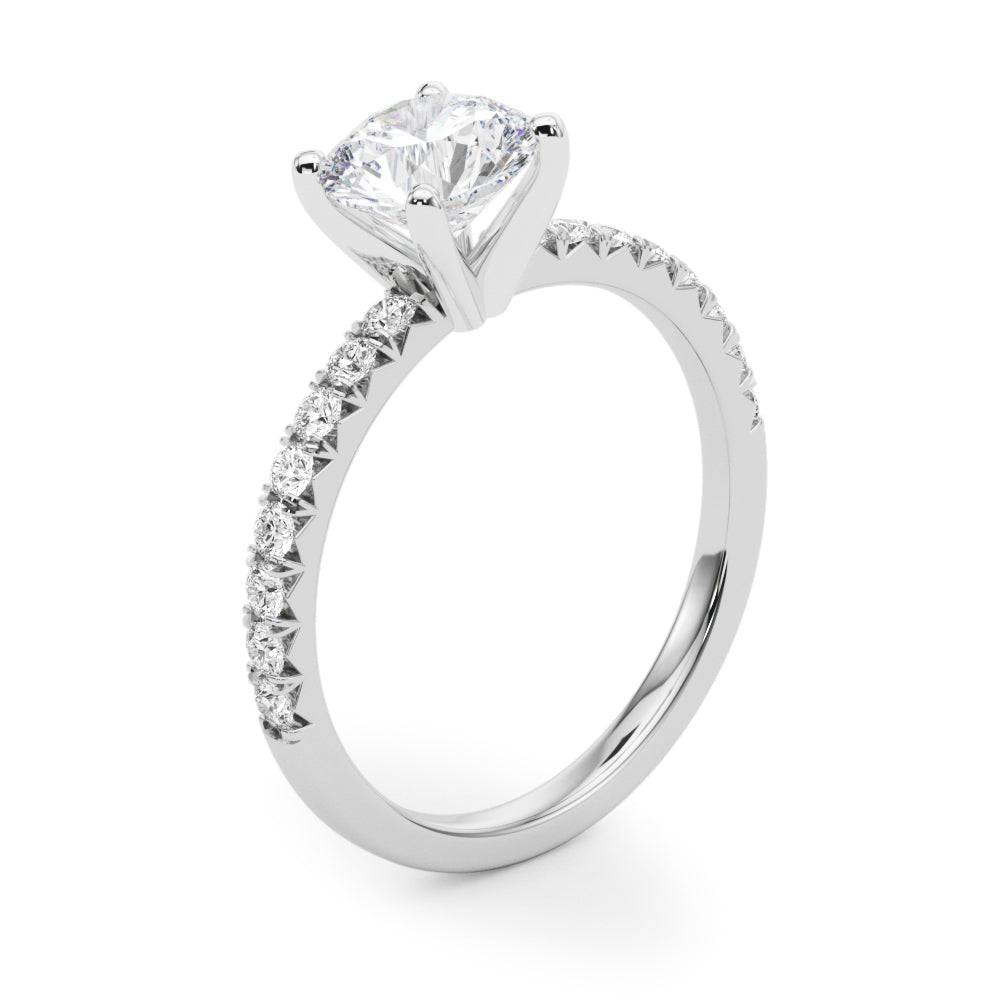 Accented Round Engagement Ring