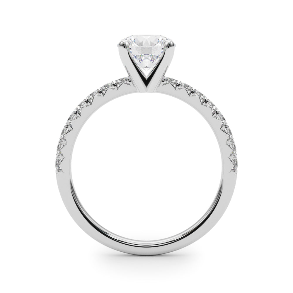 Accented Round Engagement Ring