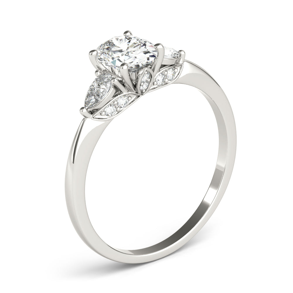 Oval & Pear Shape Diamond Engagement Ring