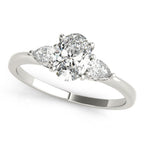 Oval & Pear Shape Diamond Engagement Ring