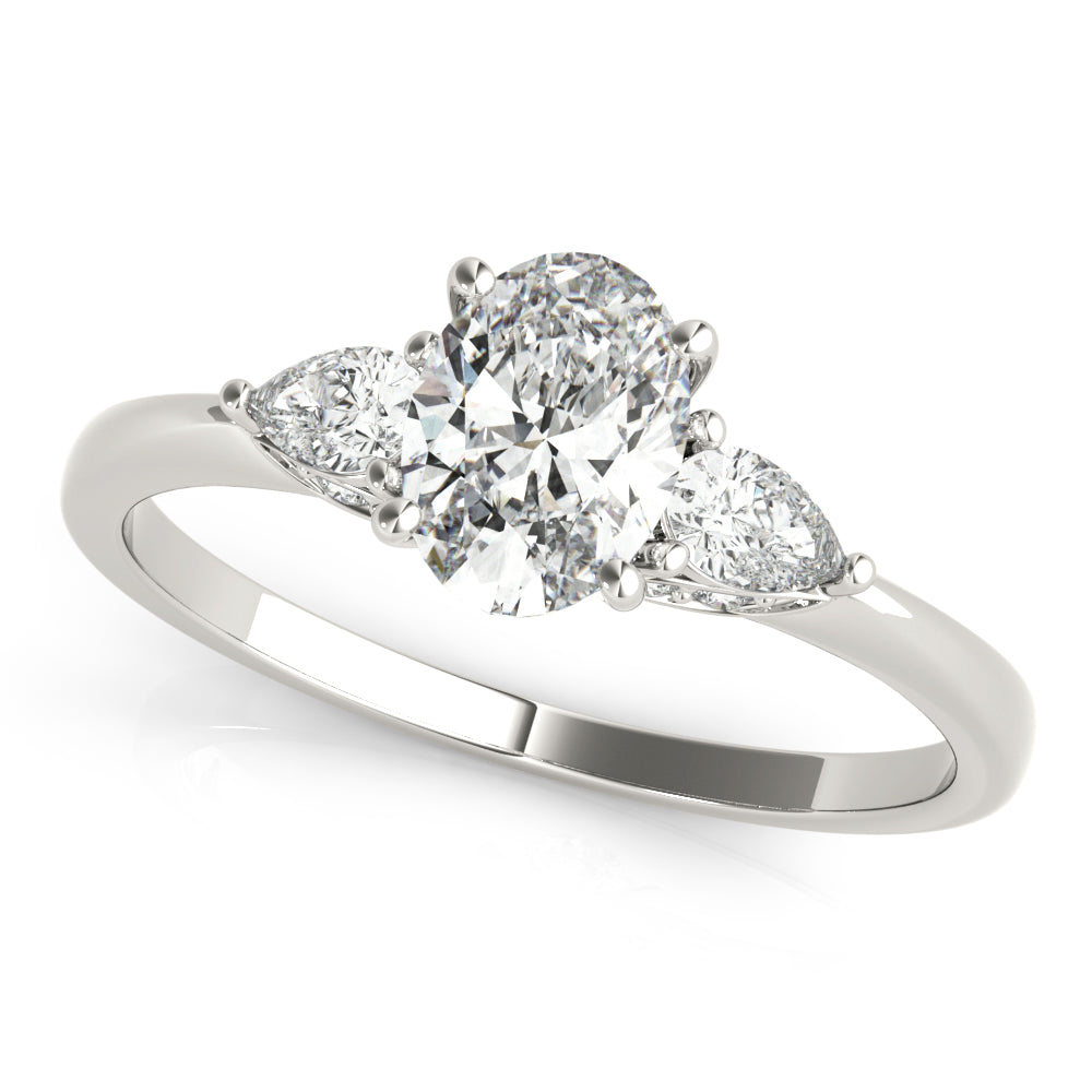 Oval & Pear Shape Diamond Engagement Ring