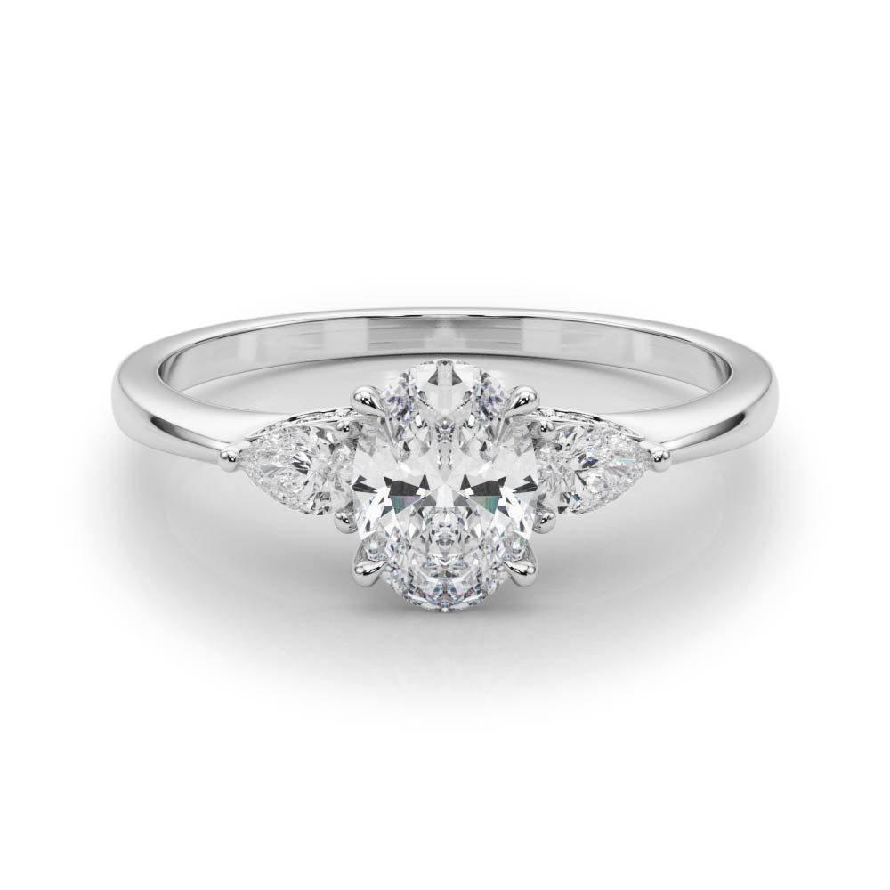 Oval & Pear Shape Diamond Engagement Ring