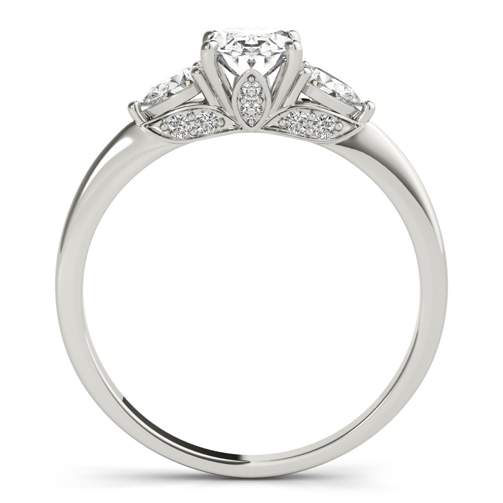 Oval & Pear Shape Diamond Engagement Ring