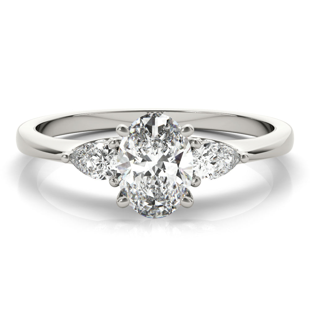 Oval & Pear Shape Diamond Engagement Ring