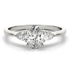 Oval & Pear Shape Diamond Engagement Ring