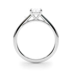 Emerald Cut Solitaire Cathedral Engagement Ring 3.8 Carat