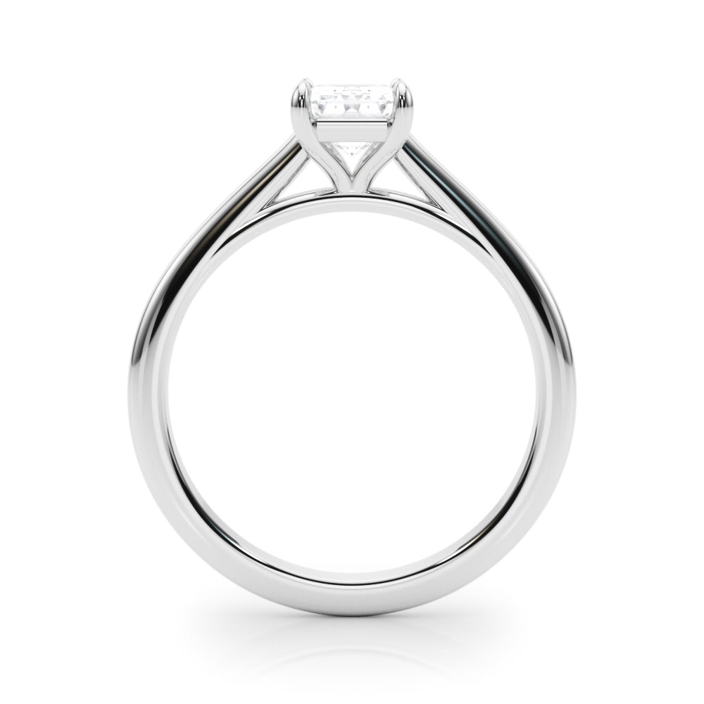 Emerald Cut Solitaire Cathedral Engagement Ring 3.8 Carat