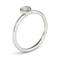 Pear Shape Solitaire Stackable Engagement Ring