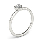 Pear Shape Solitaire Stackable Engagement Ring
