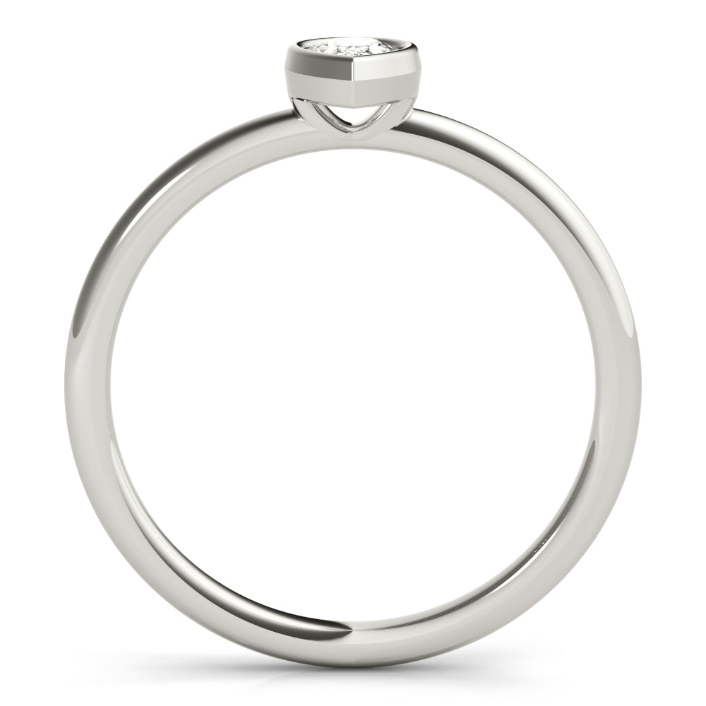Pear Shape Solitaire Stackable Engagement Ring