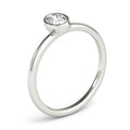 Oval Bezel Set Solitaire Engagement Ring