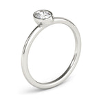 Oval Bezel Set Solitaire Engagement Ring