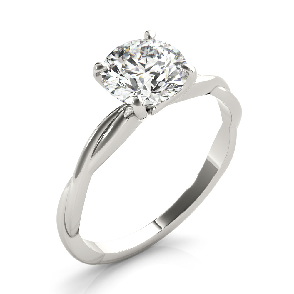 Twisted Solitaire Engagement Ring