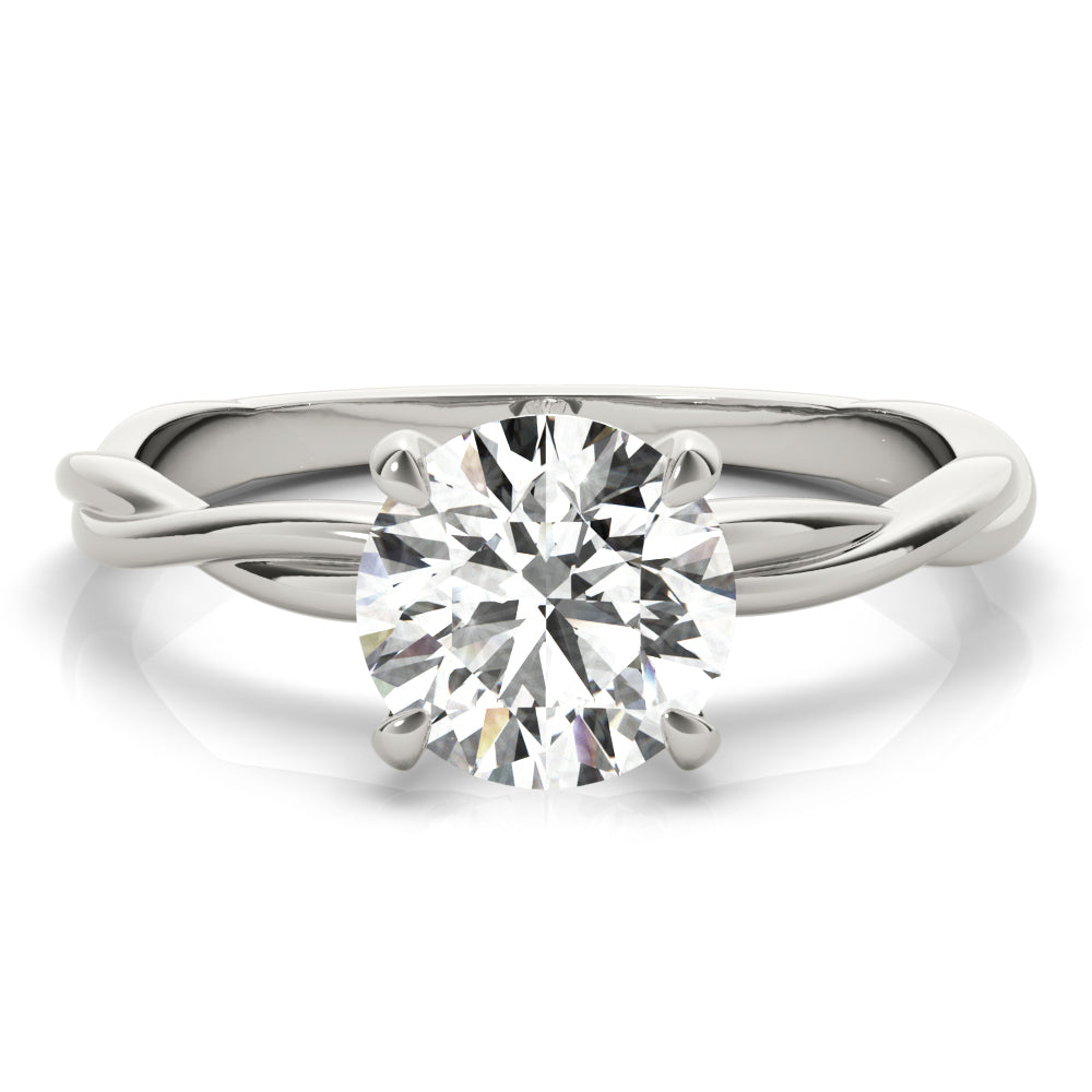 Twisted Solitaire Engagement Ring