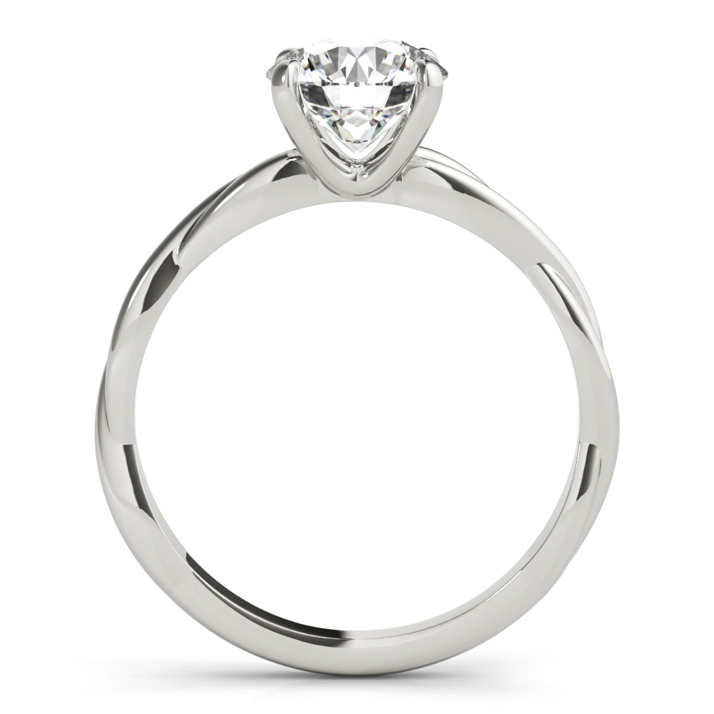 Twisted Solitaire Engagement Ring
