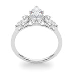 Marquise Cluster Accent Engagement Ring