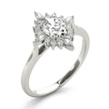 Oval Halo Diamond Engagement Ring 6x4mm Setting