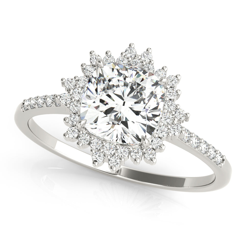 Cushion Cut Engagement Ring – Classic Sparkle Design