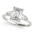 Emerald Cut Three-Stone Diamond Engagement Ring 1 CT
