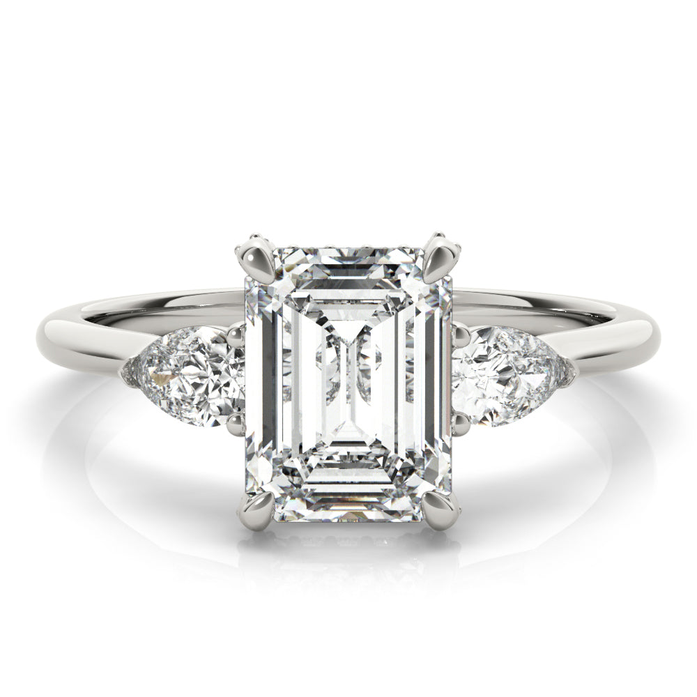Emerald Cut Three-Stone Diamond Engagement Ring 1 CT