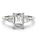 Emerald Cut Three-Stone Diamond Engagement Ring 1 CT