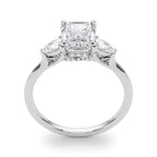 Emerald Cut Three-Stone Diamond Engagement Ring 1 CT