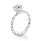 Twisted Rope Diamond Engagement Ring