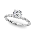 Twisted Rope Diamond Engagement Ring