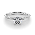 Twisted Rope Diamond Engagement Ring
