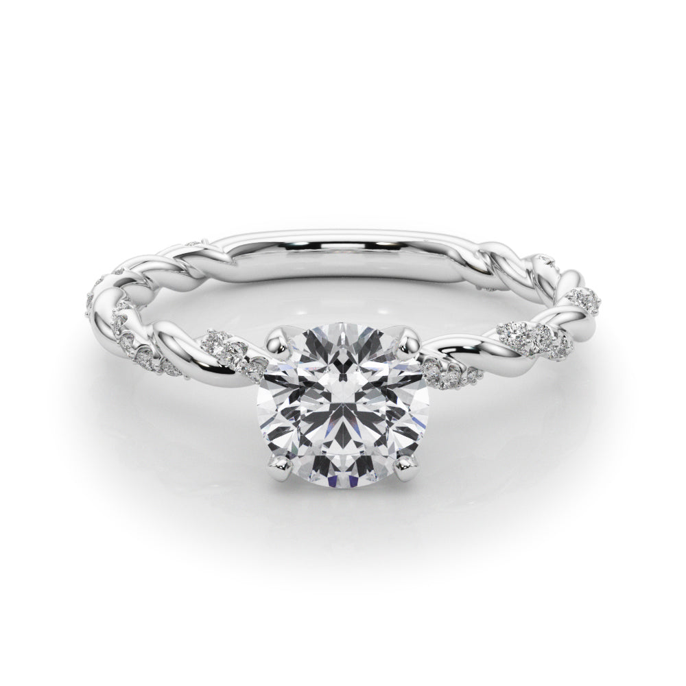 Twisted Rope Diamond Engagement Ring