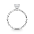 Twisted Rope Diamond Engagement Ring