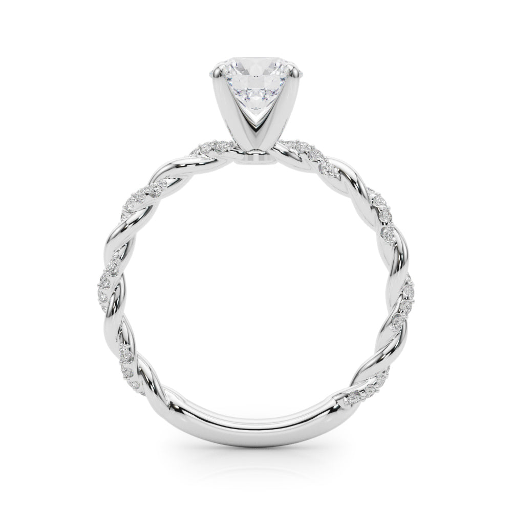 Twisted Rope Diamond Engagement Ring
