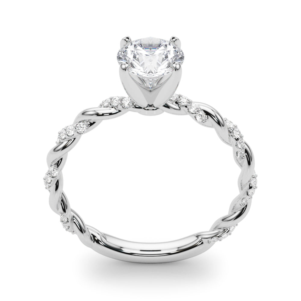 Twisted Rope Diamond Engagement Ring