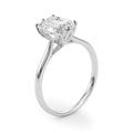 Emerald Cut Diamond Engagement Ring 6-Prong Floral Setting 1.0 Carat