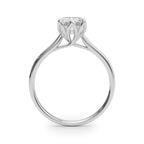 Emerald Cut Diamond Engagement Ring 6-Prong Floral Setting 1.0 Carat