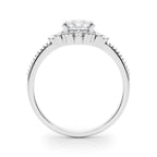 Round Cluster Accent Engagement Ring