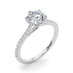 6-Prong Single Row Round Diamond Engagement Ring