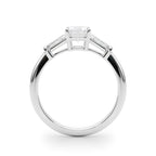 Emerald Cut Diamond Engagement Ring with Tapered Baguette Sides