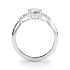 Round Cluster Accent Engagement Ring