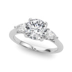 Round Diamond Three Stone Engagement Ring