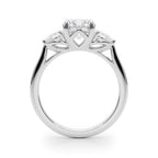 Round Diamond Three Stone Engagement Ring