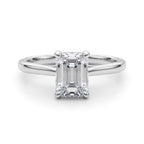Emerald Cut Solitaire Diamond Engagement Ring 0.30 Carat