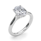 Oval Solitaire Engagement Ring 7x5mm