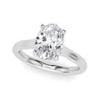 Oval Solitaire Engagement Ring 7x5mm