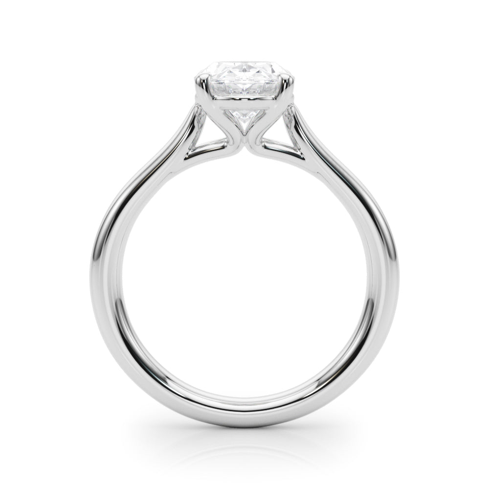 Oval Solitaire Engagement Ring 7x5mm