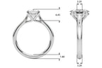 Oval Solitaire Engagement Ring 7x5mm