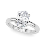 Oval Solitaire Engagement Ring 8x6mm